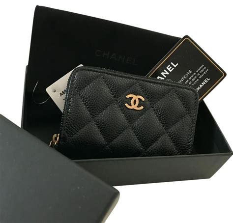 chanel cardholder|Chanel card holder zip around.